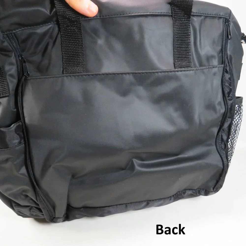 Diaper Bag Black New w/o Tags Water Resistant Hand & Shoulder Strap